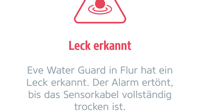 Eve Water Guard Alarm Eve-App