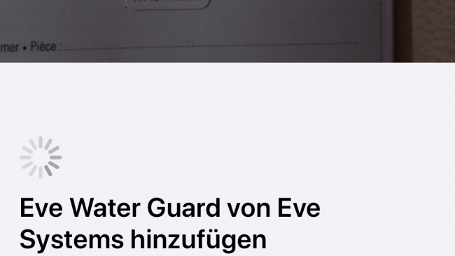 Eve Water Guard in HomeKit hinzufügen