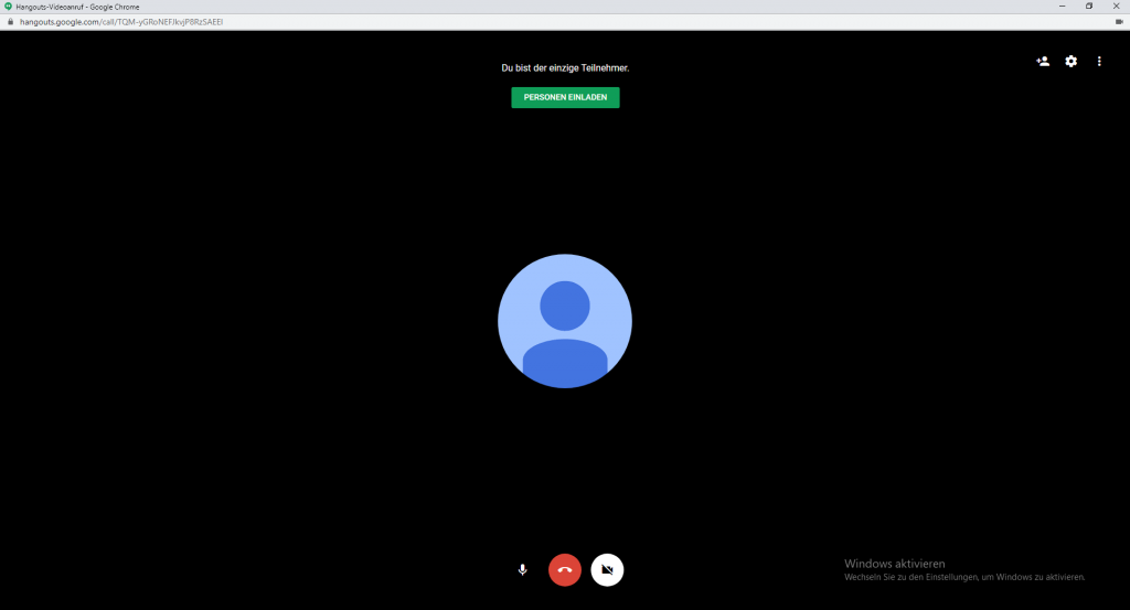 Screenshot aus Google Hangouts für Video-Call-Guide / Screenshot by Moritz Stoll