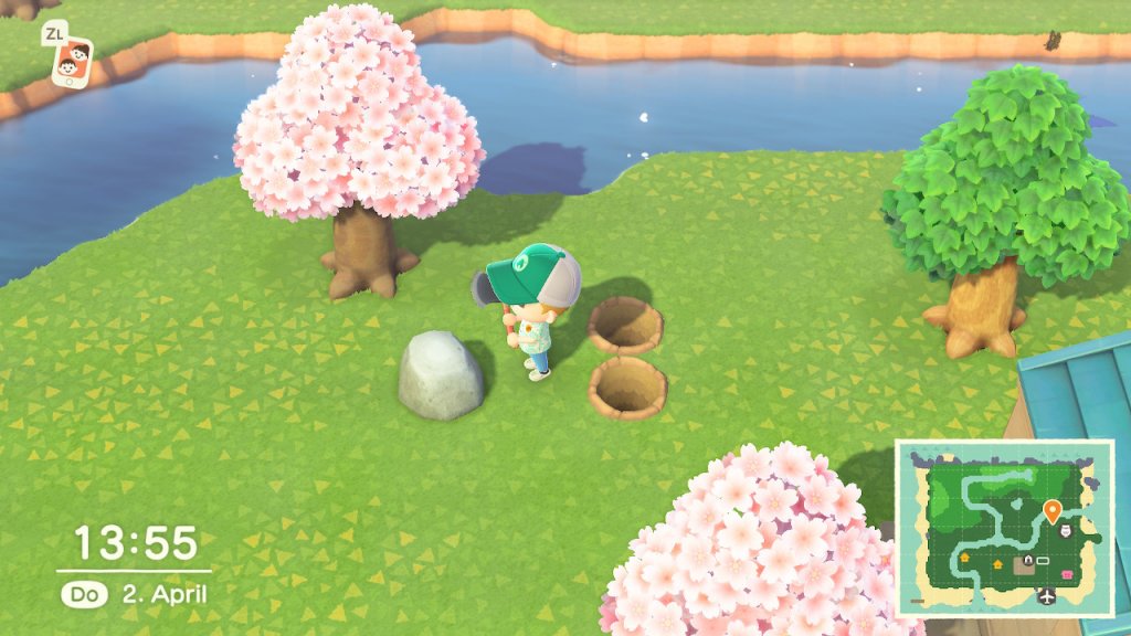 Animal Crossing: New Horizons Tipps und Tricks - Steine Farmen / Screenshot aus Animal Crossing von Nintendo erstellt von Moritz Stoll