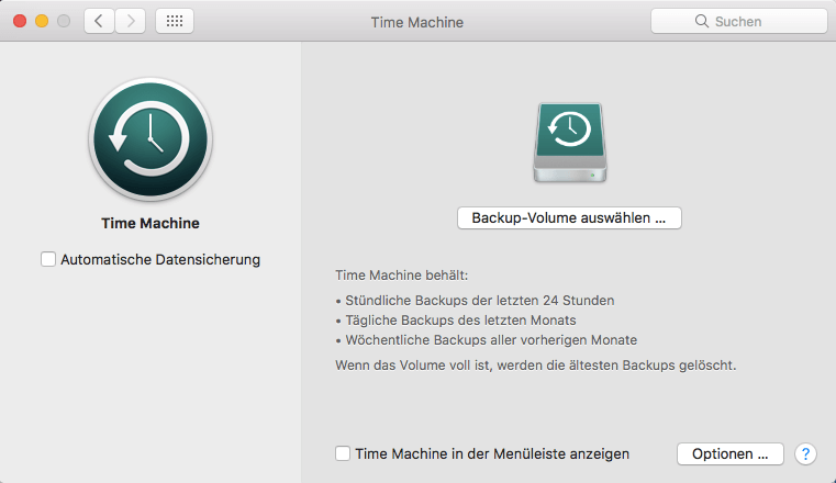macOS schneller machen und neu aufsetzen Screenshot aus Time Machine