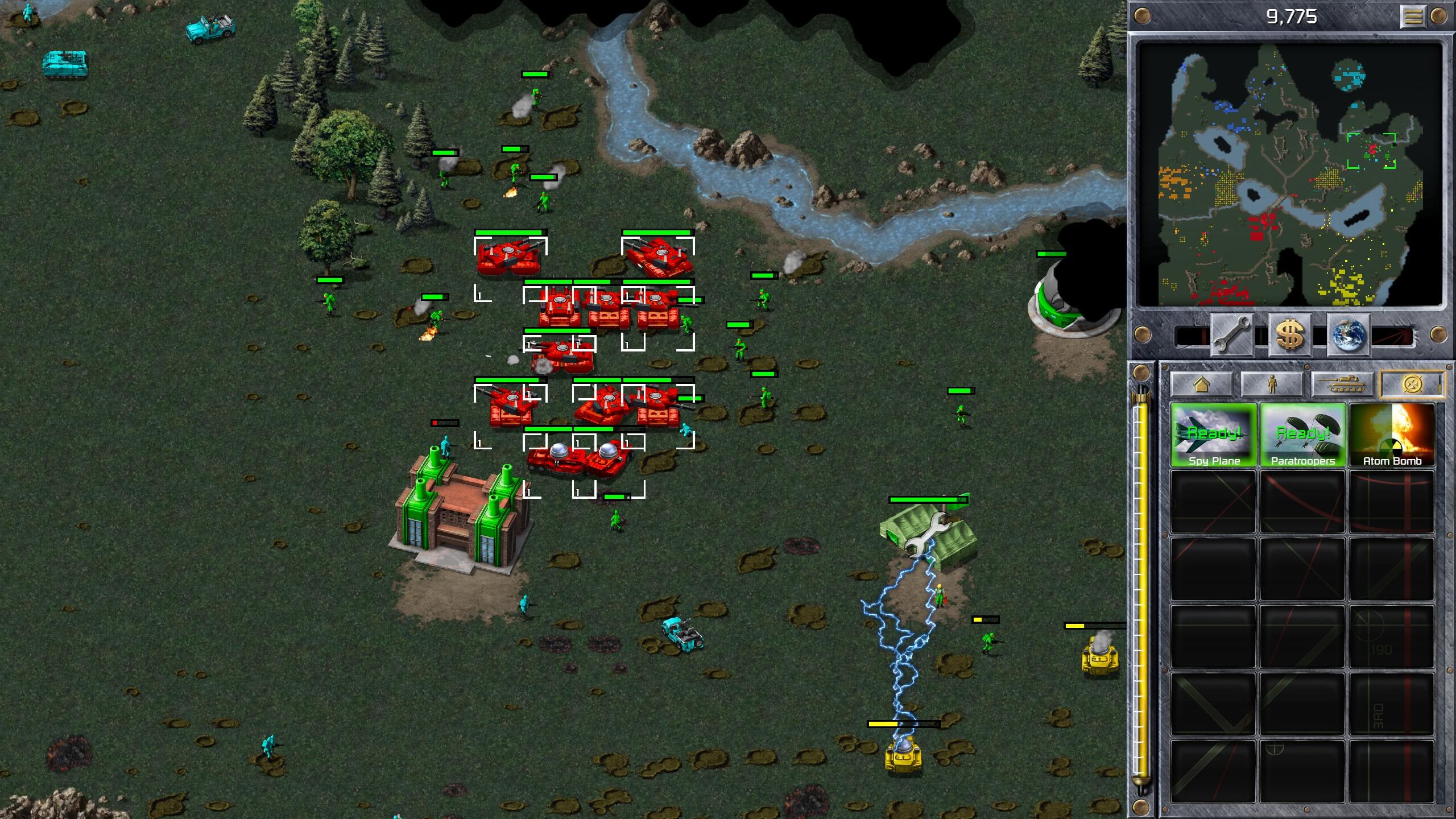 Zerstörung einer gegnerischen Basis in Command & Conquer Remastered