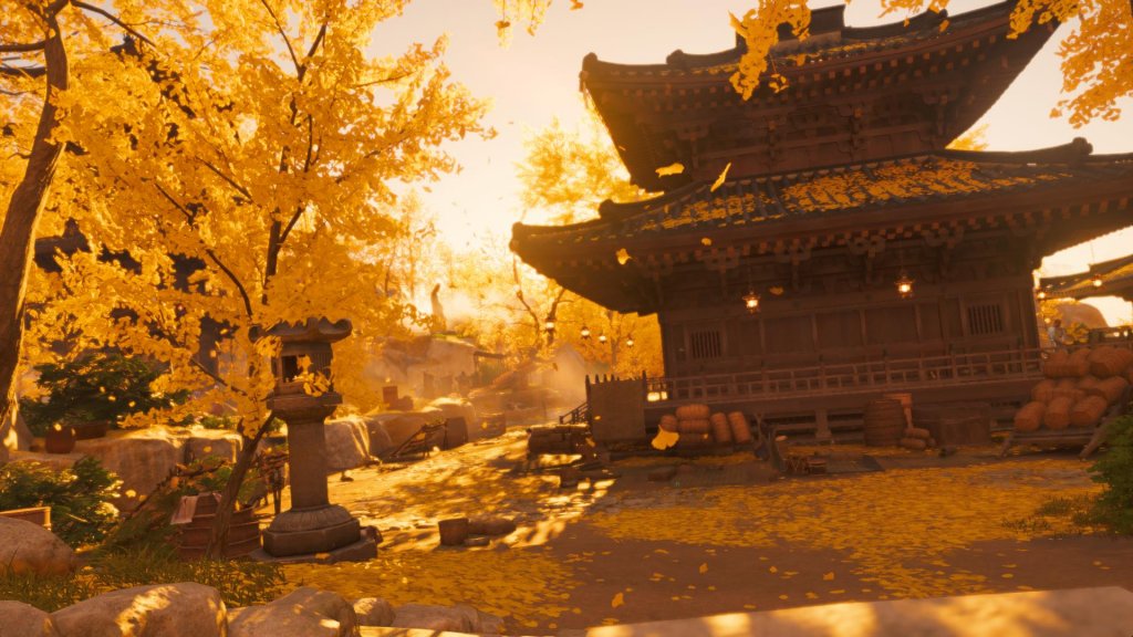 Ein Tempel im Spiel Ghost of Tsushima