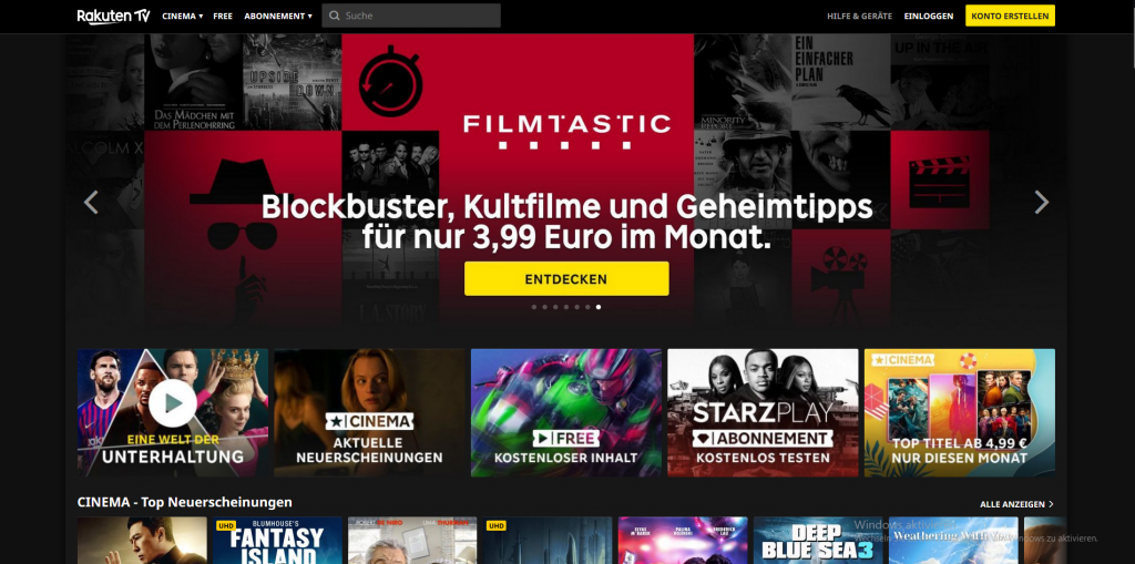 Rakutven.tv als Netflix Alternative