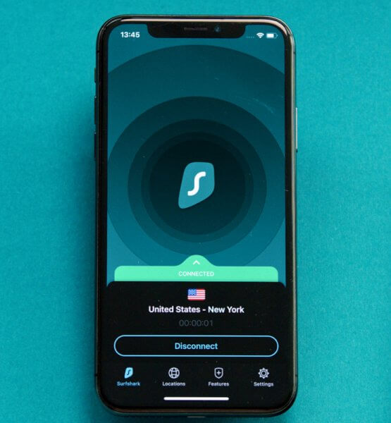 Surfshark VPN auf einem Smartphone