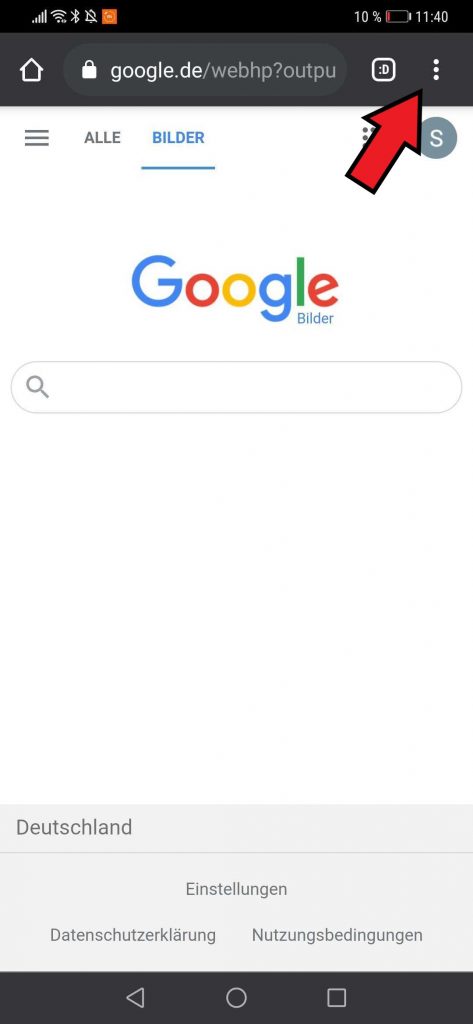 Google Bildersuche auf dem Smartphone öffnen