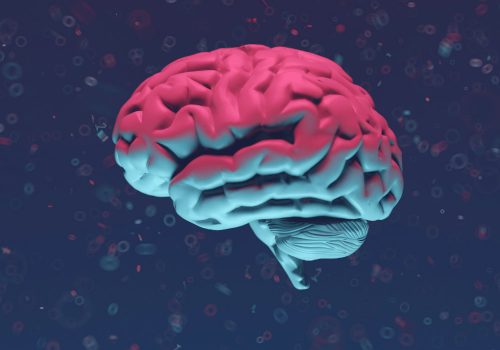 Buntes Gehirn, das Künstliche Intelligenz darstellen