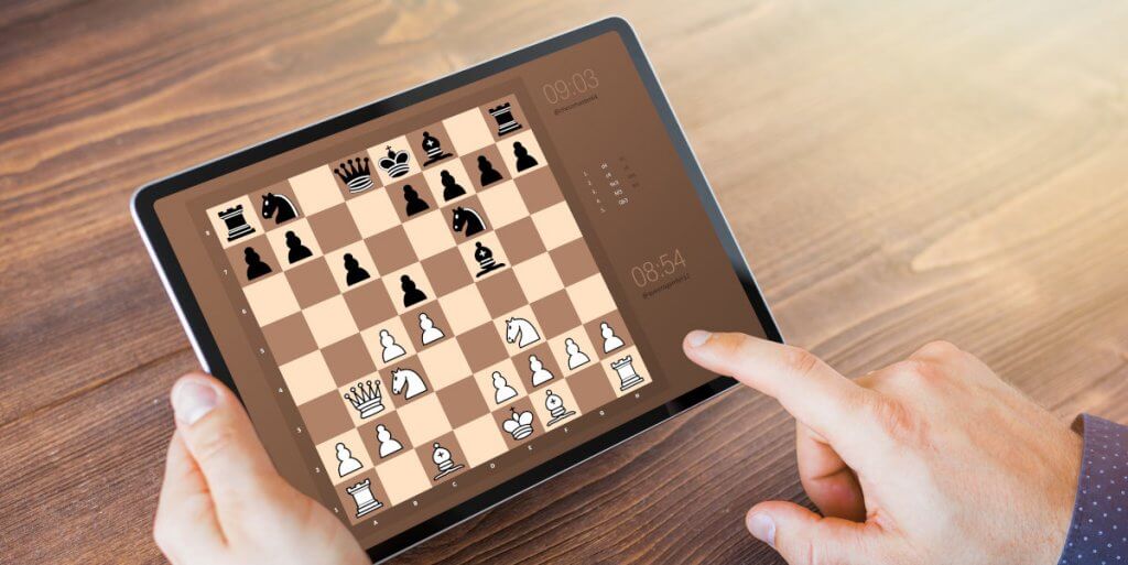 Schach online auf tablet