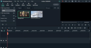 Screenshot der Video-Editing Programm Filmora mit Beispiel Video