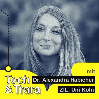 Podcast-Gästin Dr. Alexandra Habicher im Tech & Trara-Design.