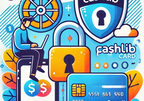 An illustration focusing on security and privacy for online transactions with Cashlib and Paysafecard, without any text. Show a digital lock and shiel