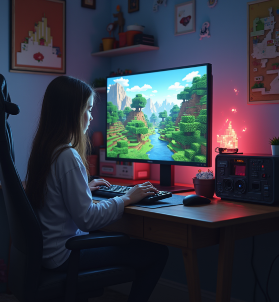 a_girl_programming_her_own_minecraft_server_in_her_room_