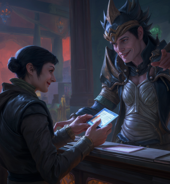 a_league_of_legends_character_is_buying_something_in_a_store_ingame_and_is_using_his_digital_credit