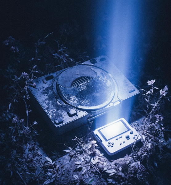 A picture indicating the death of gaming consoles, and the rise of handheld consoles