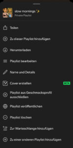 Die neue Funktion "Cover erstellen" in der Menüleiste