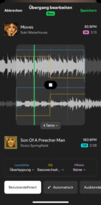 Mixing-Funktion auf Spotify