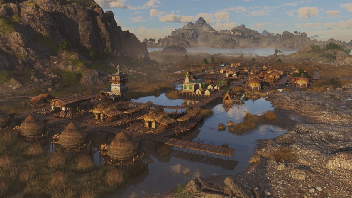 Produktionsgebäude im Sumpf-Albions.