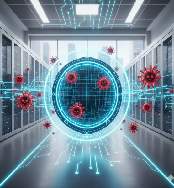 IT Sicherheit Bild, ein schild gegen Digitale Viren