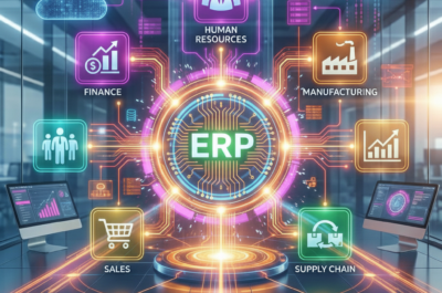 Ein bild zu ERP Systemen in unternehmen, modern, 1:1