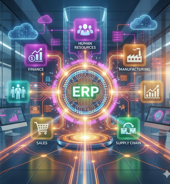 Ein bild zu ERP Systemen in unternehmen, modern, 1:1