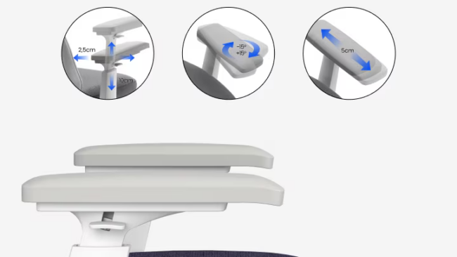 Einstellmöglichkeiten der Armstützen
