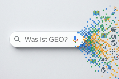 Bild 1:1, maximal 1MB Dateigröße, Google Search Bar, rechtes ende löst sich in Pixel auf, symbolisiert GEO