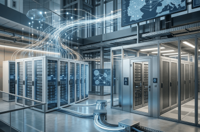 Gemini-Bildprompt (1:1, max. 1 MB, ohne Text im Bild): Erstelle ein quadratisches Bild (1:1) für einen Fachartikel über Cloud-Souveränität, DORA-Compliance und hybride Cloud-Architekturen im deutschen Bankensektor. Zeige ein modernes Rechenzentrum oder einen hochsicheren Kontrollraum mit dezenten Banking-Elementen, digitalen Infrastrukturkarten und abstrahierten Datenströmen. Im Mittelpunkt steht eine hybride IT-Landschaft: ein Teil symbolisiert Public Cloud, der andere Teil eine souveräne, kontrollierte Infrastruktur. Visualisiere Sicherheit, Resilienz, Auditierbarkeit und Datenhoheit durch klare Architekturstrukturen, Netzwerkverbindungen und geschützte Datenknoten. Keine Menschen, keine Logos, keine Marken, keine Text- oder UI-Elemente. Professioneller Editorial-Stil, moderne Unternehmensfotografie, realistisch, hochwertig, seriös, europäischer Finanzsektor. Farbgebung in kühlen Blau-, Grau- und Weißtönen mit dezenten Lichtakzenten. Fokus auf Vertrauen, Kontrolle und technologische Stabilität. Hohe Detailtiefe, aber komprimiert für eine Dateigröße unter 1 MB. Negative Prompt: Keine Personen, keine Banknoten, keine Kryptowährungen, keine futuristischen Sci-Fi-Elemente, keine Dashboards mit lesbarem Text, keine Firmenlogos, keine Wasserzeichen, keine Werbegrafik, keine Cartoon- oder Comic-Darstellung, keine übertriebenen KI-Roboter, keine Smartphones oder Laptops im Vordergrund.