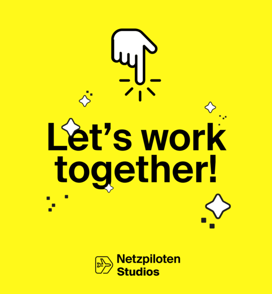 Lets work together-Kachel für Netzpiloten Studios
